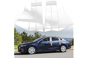 AMSPRAC Pillar Post Door Cover Trim,Window Outer Post Panels fit for Chevrolet Malibu 2016-2021,Exterior Moldings Cover Anti Scratch Stickers,Chrome 6PCS
