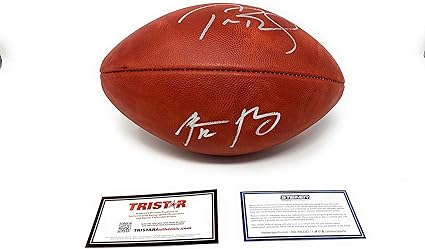 tom brady autographed football