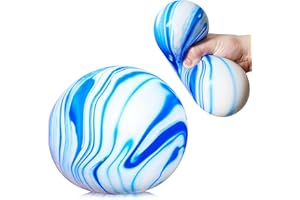KAWAITE Giant Stress Balls for Kids and Adults - Jumbo Dough Balls Squishy Fidget Toy - Pull, Stretch and Squeeze Stress Ball Squishy Toys for Kids, Soft Dough Ball for Relax, Focus, Anxiety Relief (Blue)