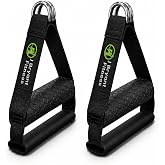 J Bryant Lateral Raise Handle, TPE Grip with Double D-Rings, Pair | Anti-Drop Support, Non-Slip TPE Grip, Heavy-Duty Double D-Rings, Adjustable Hand Space, Cable Machine