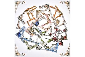 BROVITI 144Pcs Vintage Flowers Corner Aesthetic Stickers Decorative Cover Book Scrapbooking Corner Stickers for DIY Craft Bullet Junk Journal Planners Wall Art Collage Picture Frames Aesthetic Room Decor