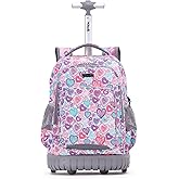 Tilami Rolling Backpack for Kids 19 inch Backpack on Wheels for Boys & Girls