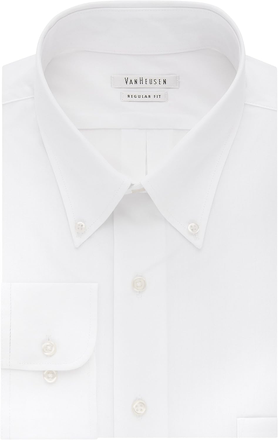 Van Heusen Men's Regular Fit Silky Poplin Button Down Collar Dress