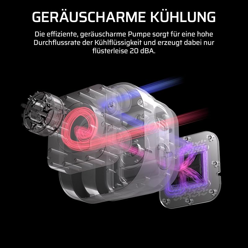 NAUTILUS 240 RS ARGB CPU-Flüssigkeitskühler – 240mm AIO – Geräuscharm – Direkter Mainboard-Anschluss – Intel LGA 1851/1700, AMD AM5/AM4 – 2x RS120 ARGB-Ventilatoren Inbegriffen – Schwarz