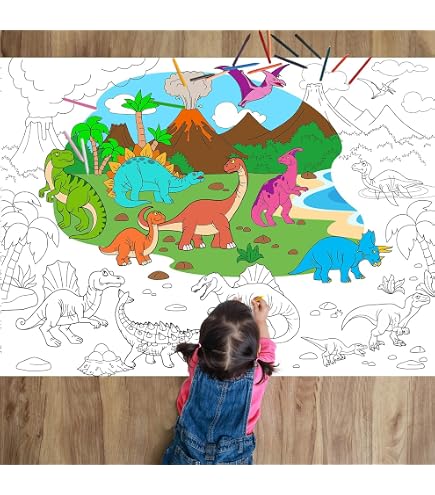 Dinosaur Coloring Sheet Funrous Jumbo Dinosaur Coloring Poster - 45 X ...