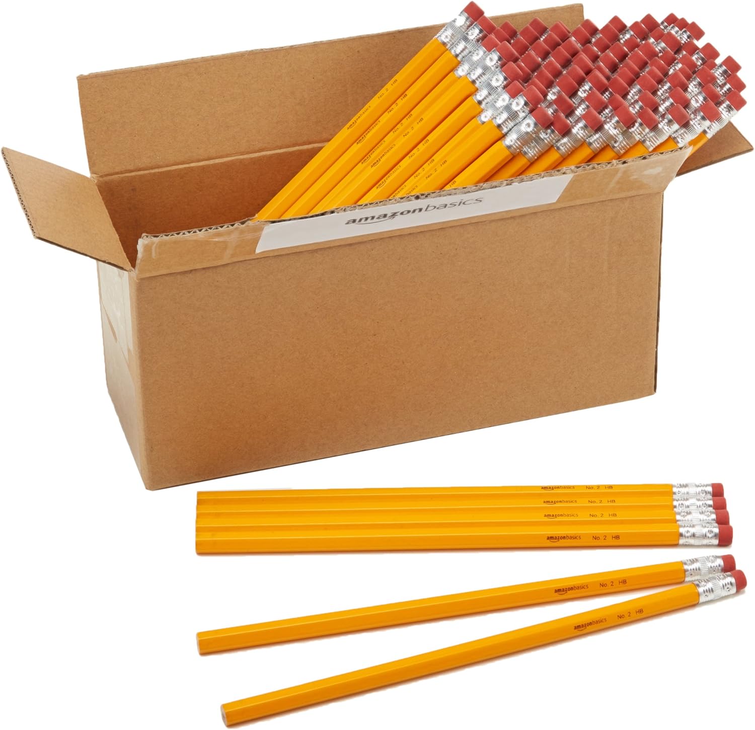 AmazonBasics - Lapiceros nº 2 HB de madera (96 unidades): Amazon.es: Oficina y papelería