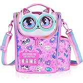 YOYTOO Kids Cooler Insulated Lunch Bag, Back to School Large Meal Tote for Girls, Boys, Men, Women, with Water Bottle Holder and Adjustable Strap, Cat