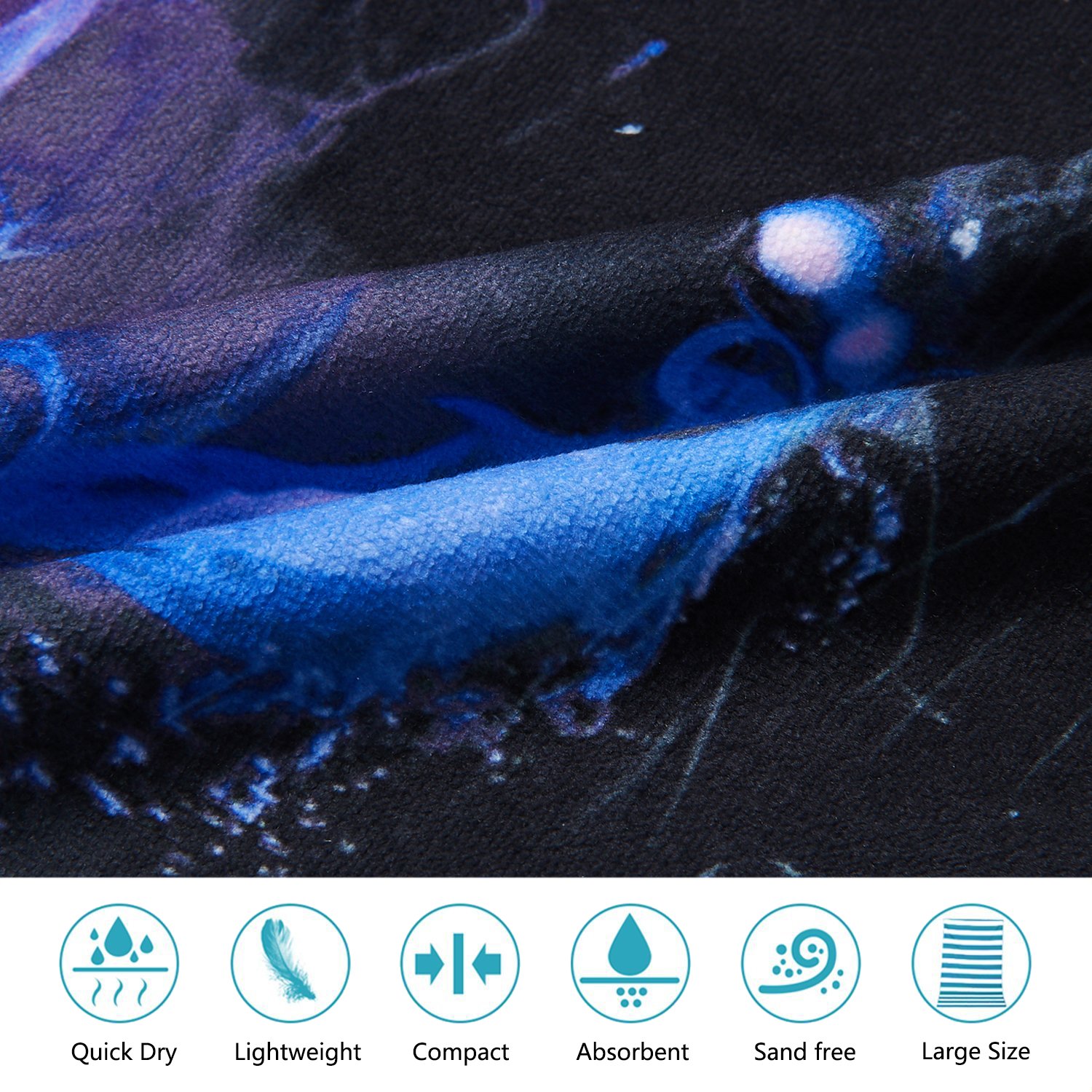 TUONROAD Womens Personalized Beach Towel Nebula Red Blue Black Green Yellow Travel Towel Comfy Compact Luxury Tower 30\