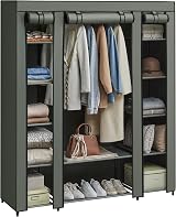 SONGMICS Fabric Wardrobe Portable Closet 12 Compartments 45x150x175 cm Sage