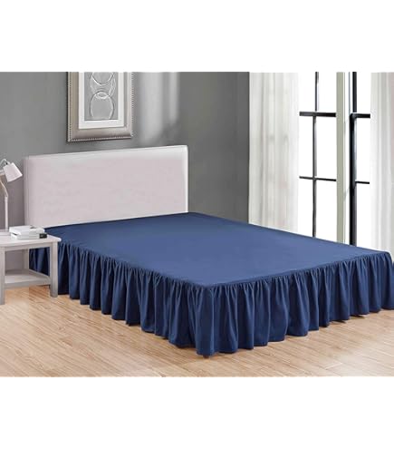 Mellanni Bed Skirt Cal King Size- Bed Skirting 15-Inch Tailored