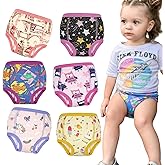 MooMoo Baby Absorbent Potty Training Underwear 6 Packs Cotton Training Pants for Boys and Girls 2T-9T