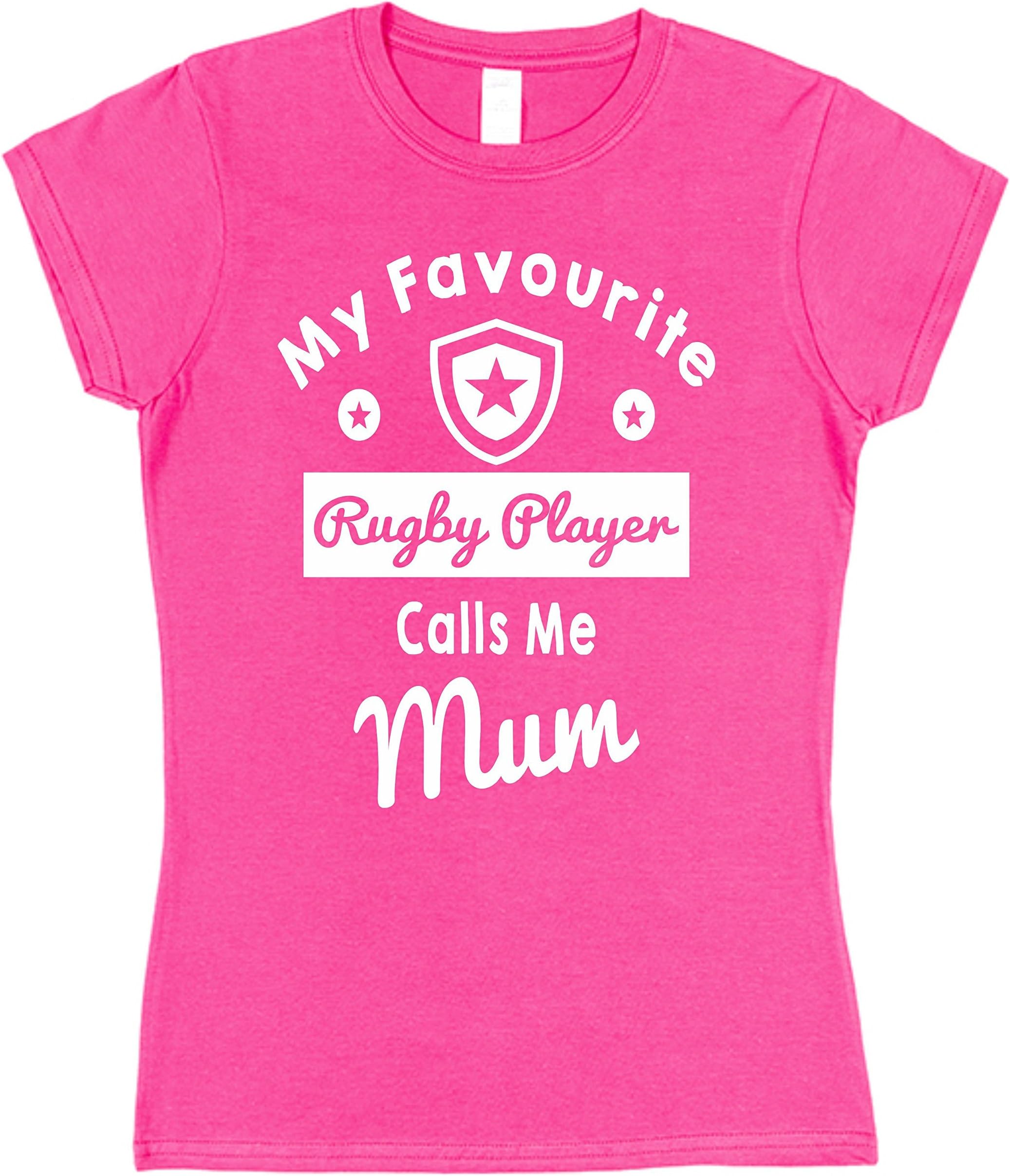 Click My Clobber, Womens, T-Shirt, My Favourite Rugby Player Calls Me Mum