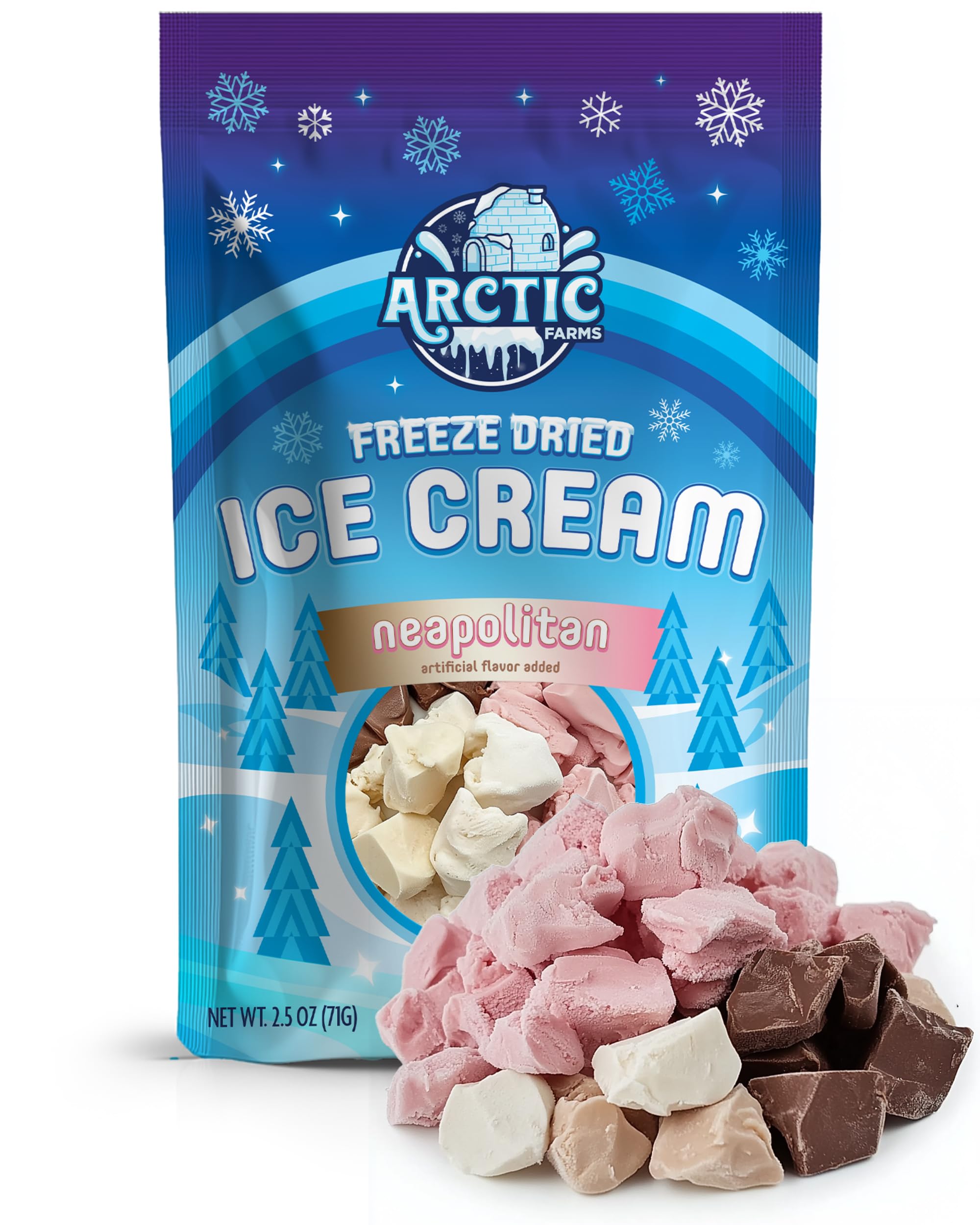 Arctic Farms Freeze Dried Ice Cream Bits Bagged and