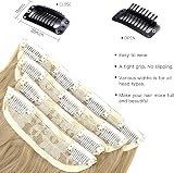 AliLeader 4PCS Clip in Hair Extensions 20in Curly Synthetic Brown view 3