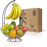Amazon Com Simplehouseware Fruit Basket Bowl With Banana Tree Hanger Bronze Kitchen Dining