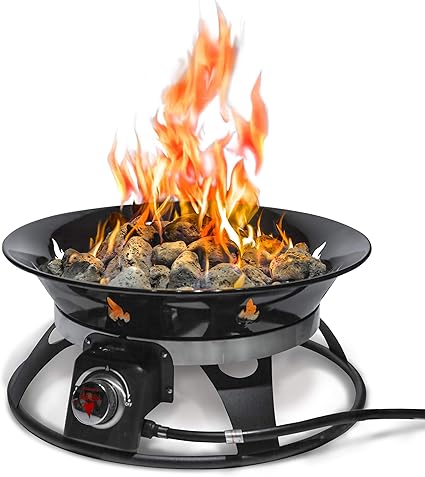 Amazon Com Outland Firebowl 863 Cypress Outdoor Portable Propane Gas Fire Pit With Cover Carry Kit 21 Inch Diameter 58 000 Btu Garden Outdoor