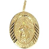 14K Gold Charm Saint Jude Thaddeus Pendant Jewelry 20mm
