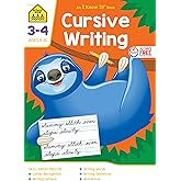 School Zone Cursive Writing Workbook: 64 Pages, 3rd Grade, 4th Grade, Practice Handwriting, Tracing, Letters, Words, Sentences, Ages 8 to 10 (I Know It! Book Series)