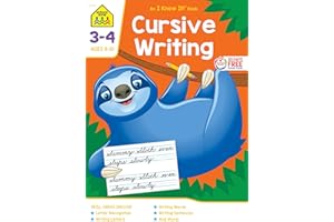 School Zone Cursive Writing Workbook: 64 Pages, 3rd Grade, 4th Grade, Practice Handwriting, Tracing, Letters, Words, Sentences, Ages 8 to 10 (I Know It! Book Series)