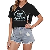 LUKYCILD Nursing Shirts for Breastfeeding Women Zipper Nursing Maternity Graphic Tee Mama Breast Feeding V Neck Tops