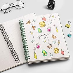 EMSHOI Dotted Journal Spiral Notebook 7.48" x