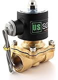 3/4" NPT Brass Electric Solenoid Valve 24VAC Normally Closed VITON from U.S. SOLID