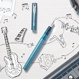 Parker Vector XL Fountain Pen Metallic Teal Lacquer Brass Medium Nib view 7