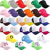 Skyebed 30 Pcs Kids DIY Sublimation Trucker Hats Mesh Baseball Caps Adjustable Trucker Cap for Boys Girls Outdoor