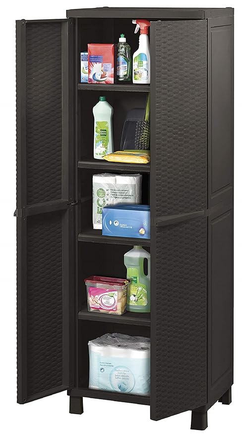 Keter m293186 Kleiderschrank Universalzufuhr Rattan, braun, 65 x 45 x 177 cm