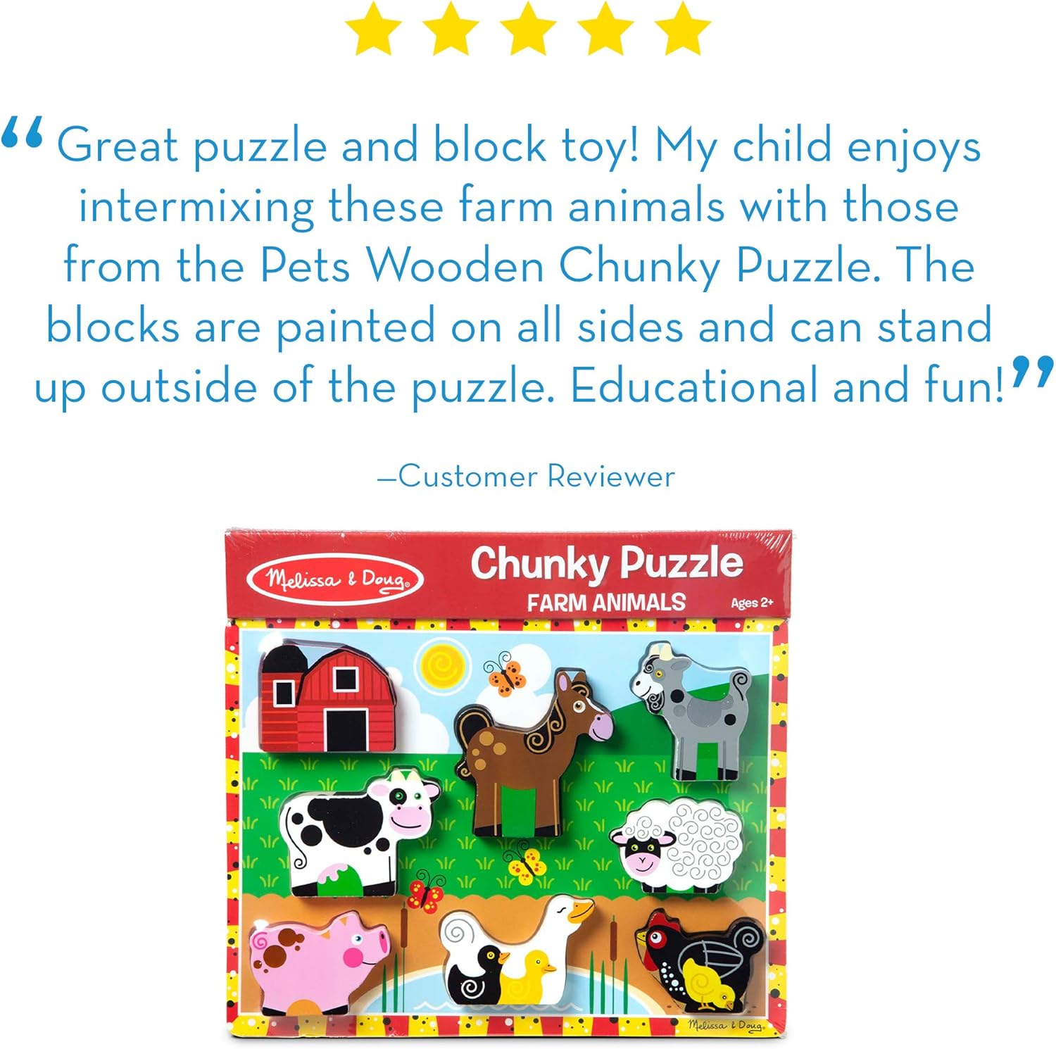 Melissa & Doug Farm Chunky Puzzle: Melissa & Doug: Toys & Games