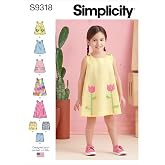 Simplicity SS9318CCB Girls' Dresses Sewing Pattern, Sizes 1-4