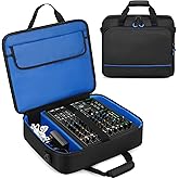 PGmoon Mixer Travel Bag Compatible with Mackie ProFX12v3/ProFX10v3, Audio Mixer Carrying Case with Multi-Pockets for Mics, Cables and More Equipment (Patented Design)