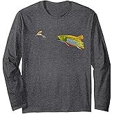 Fly Fishing Brook Trout Graphic for Fisherman Long Sleeve T-Shirt