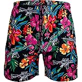 Combat Iron Men’s Performance Training Shorts V3 | 5.5” Inseam | Hawaiian Floral Multicolor | Athletic Workout Shorts