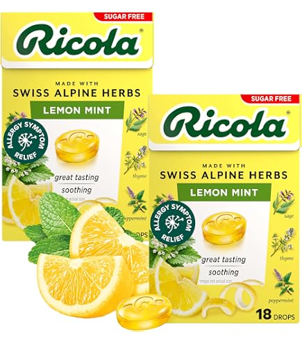 Amazon.com: Ricola Sugar Free Lemon Mint Herbal Throat Drops - 180