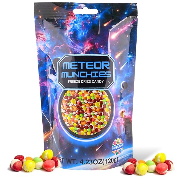 FREEZE DRIED ORIGINAL RAINBOW CRUNCH CANDY, ASSORTED FRUITY FLAVORS, SHARE SIZED, RESEALABLE BAG, 4.23 OUNCES