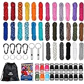 MONOBIN Paracord Combo Kits - 550 Type III Parachute Cord - Bracelet Crafting Kits, Survival Rope Making lanyards,Dog Collar,Bracelet