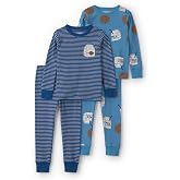 Carter's Boys' 4-piece Tight Fit Cotton Pajama Set