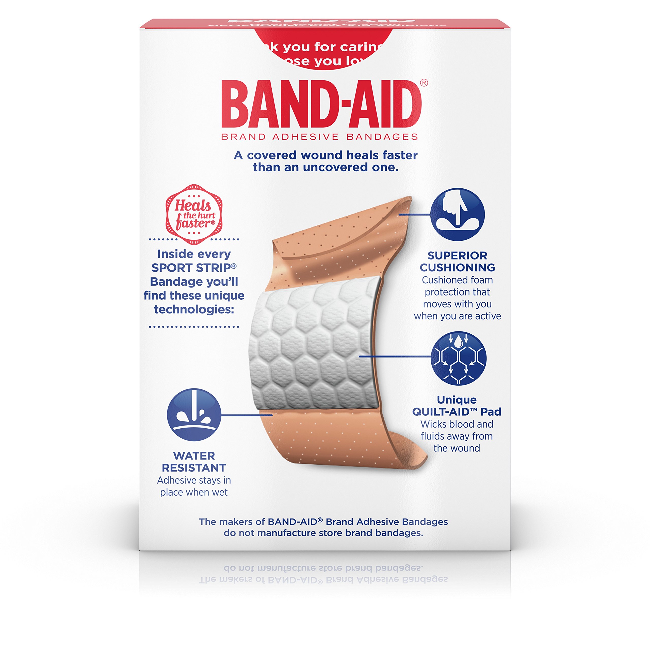 BandAid Brand Sport Strip Extra Wide Adhesive Bandages, extra