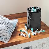 Hangerworld Grey Pegs Bag & 48 Plastic Soft Grip Clothes Pegs Hanging Pegs view 7