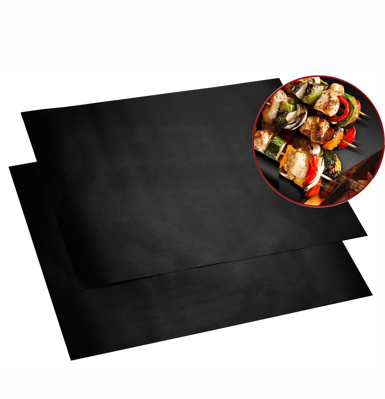 NonStick Coated Bbq Grill & Oven Mats (Set Of 2 Reusable Mats) (1) 1