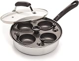 KitchenCraft Egg Poacher Pan 4 Cups 21cm Carbon Steel Induction Compatible view 4