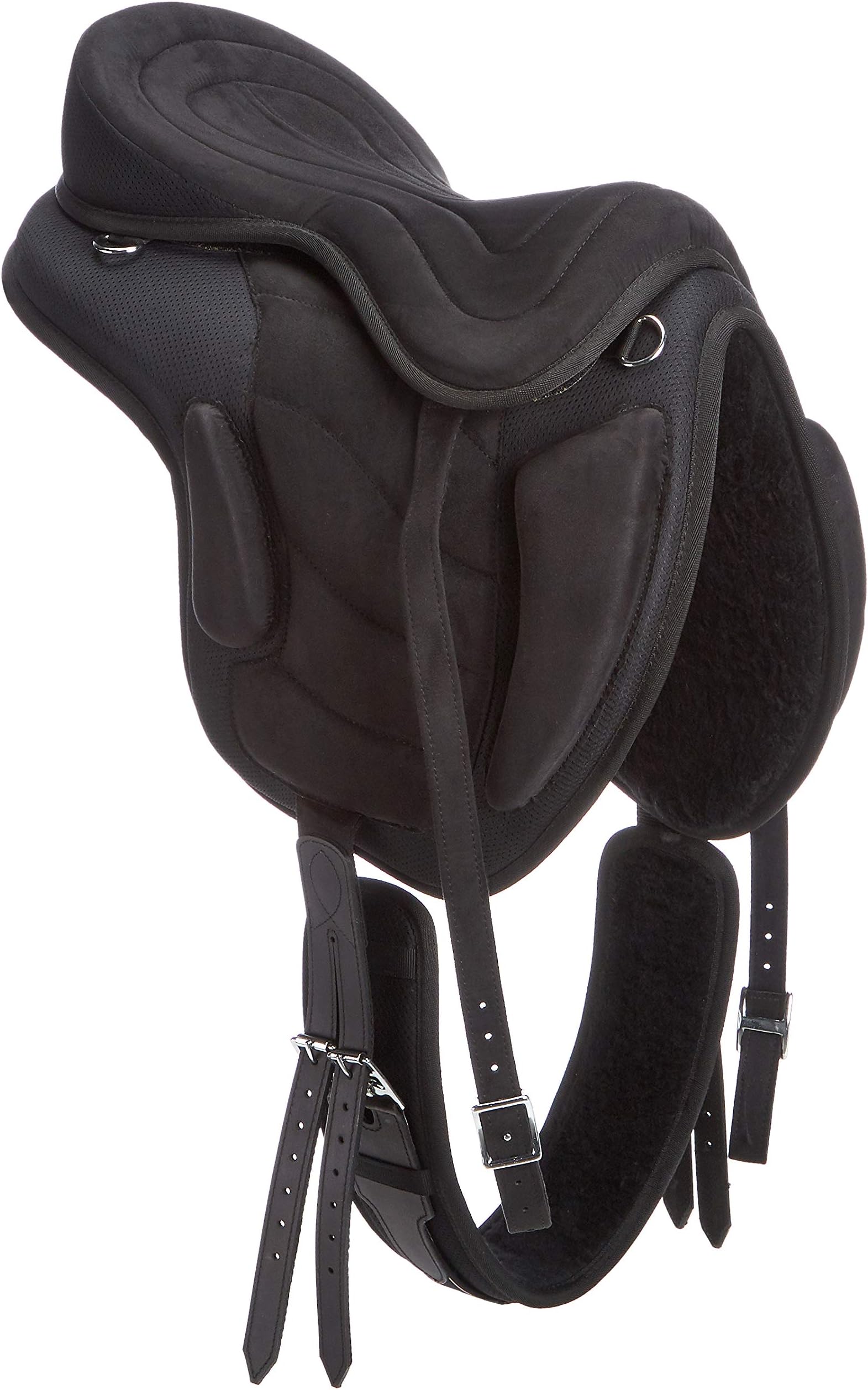 Cwell Equine New Synthetic All Purpose Treeless Saddle BLACK Sizes 16"/16.5"/17" 17.5"