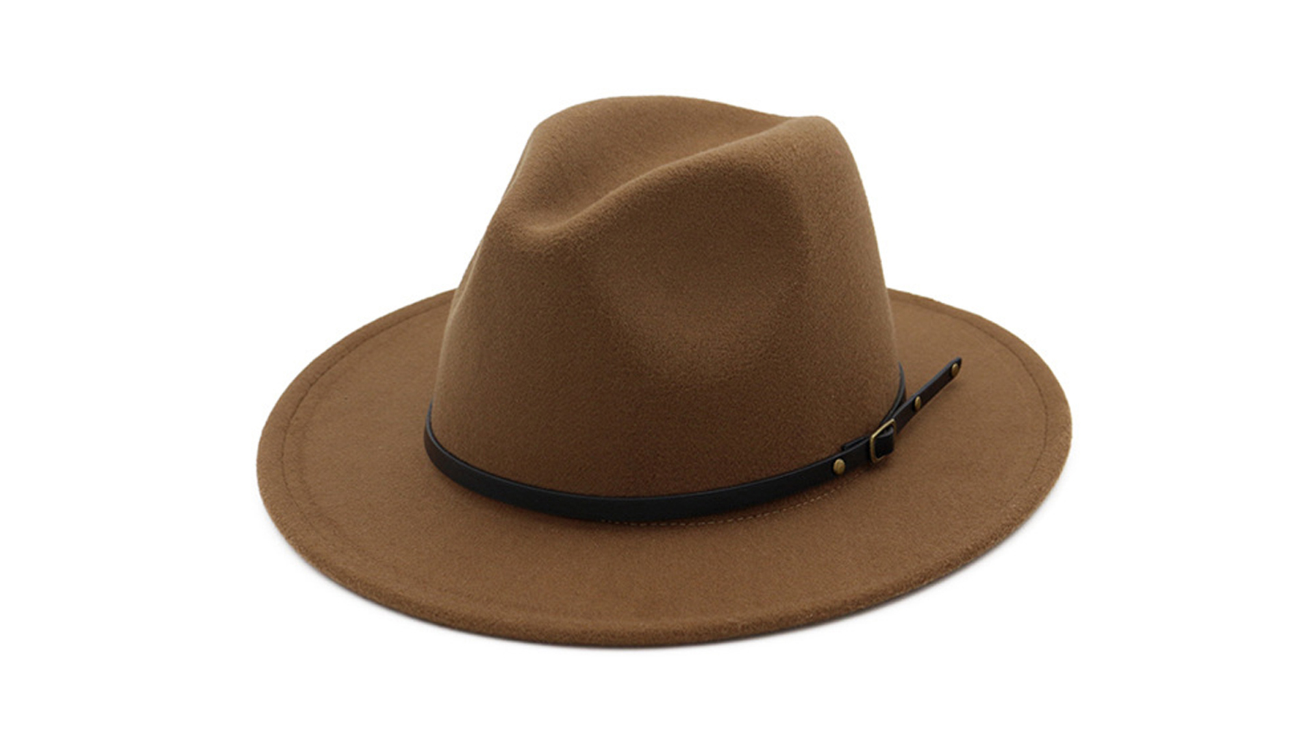 4 Lisianthus+Women+Buckle+Fedora+Black