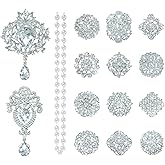 Yhsheen Rhinestone Brooches Crystal Brooch Pins, Pearl Crystal Wedding Bouquet kit Set (Silver-14pcs)…