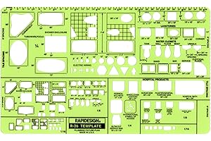 Rapidesign Plumbing Fixtures Plan Template, 1 Each (R26)