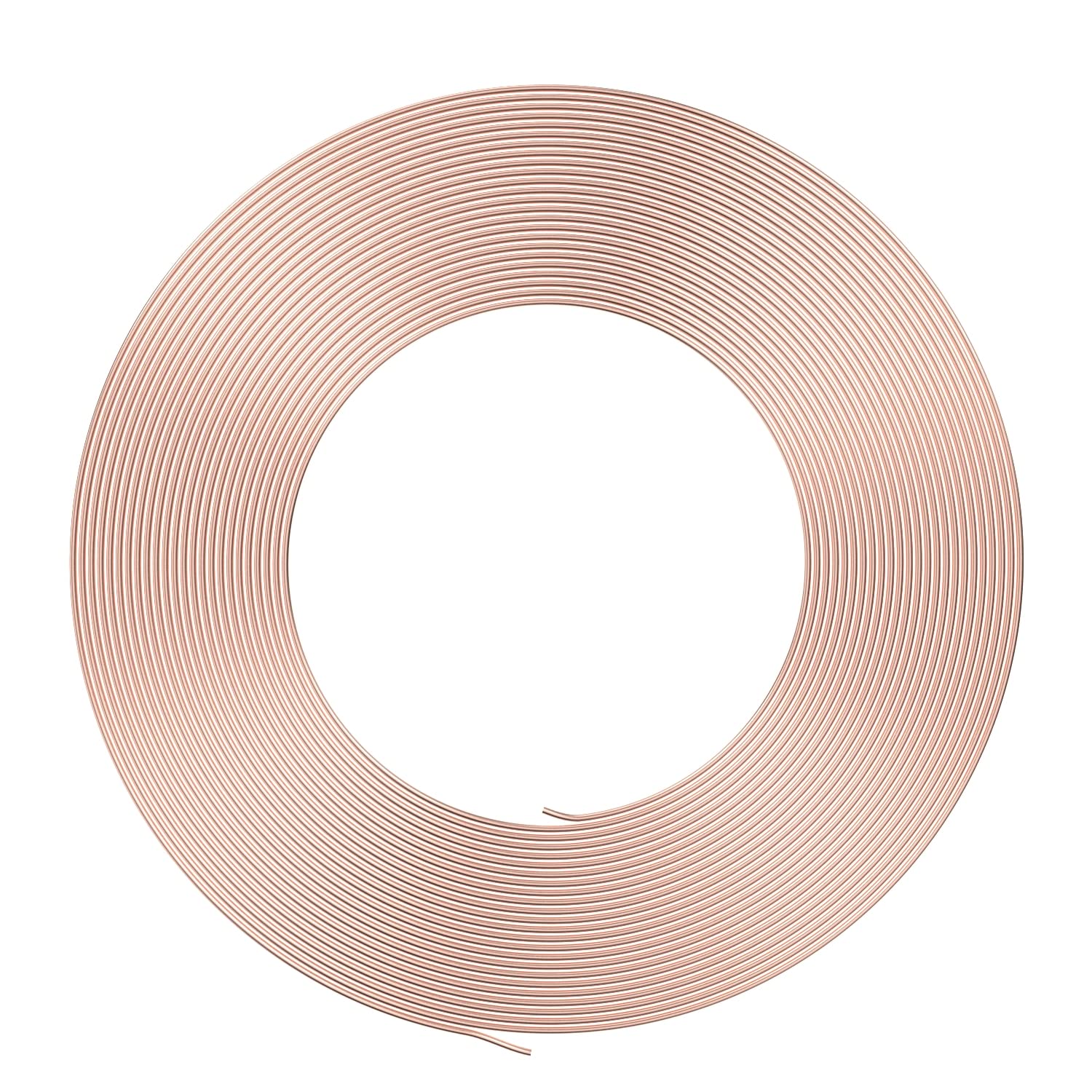Aopin Red Copper Refrigeration Tubing ID 0.8mm / 3/100" x OD 1.8mm / 0.07" Hollow Copper Tubing - 2m / 6.56 Ft / 79 in Length for Refrigerator Capillary Tubing, Cooling Systems