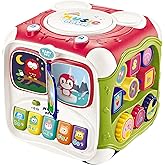 NOKA Activity Cube - Musical Toys for Toddlers, [2025 New] 6-in-1 Early Learning Sensory Toys with Shape Sorter/Alphabet/Soun