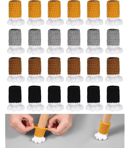 Cat Paw Chair Leg Protectors - Silicone Caps To Prevent Floor Scratches & Reduce Noise (4 Pack)