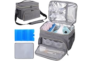 Timoxi Breast Pump Bag Fit for Spectra S1 and S2, Pumping Bag with Breastmilk Ice Pack & Waterproof Mat, Perfect for Working Moms and Travel